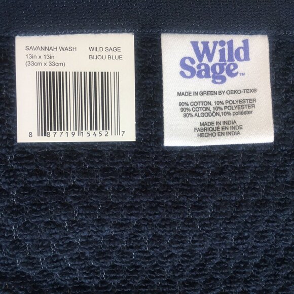 new BIJOU BLUE Wild Sage Savannah 90% Cotton Towel Set BATH + HAND + WASHCLOTH - Picture 11 of 11
